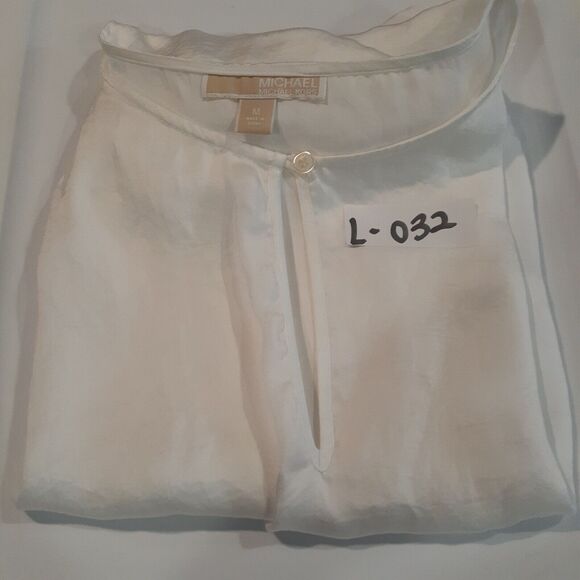 Michael Kors Womens White Boho Chic Tunic Top Size M - Picture 6 of 6